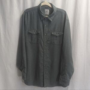 Ascend Size XLT green button down